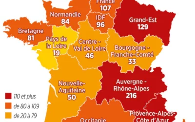 Les régions de France les plus touchées par les punaises de lit